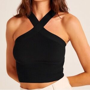 Abercrombie & Fitch Ottoman Twist Tank in Black